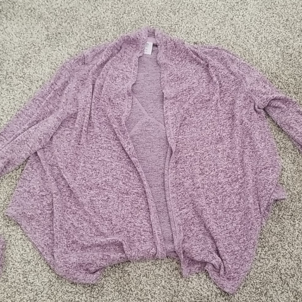 Purple cardigan